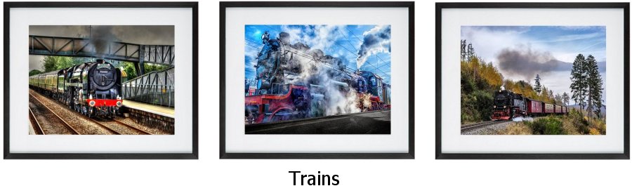 Trains Framed Prints